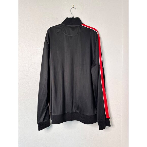 Sean John Mens Black Red Full-Zip Track Jacket Striped Sleeves Big Tall Size 3XL - Picture 2 of 7